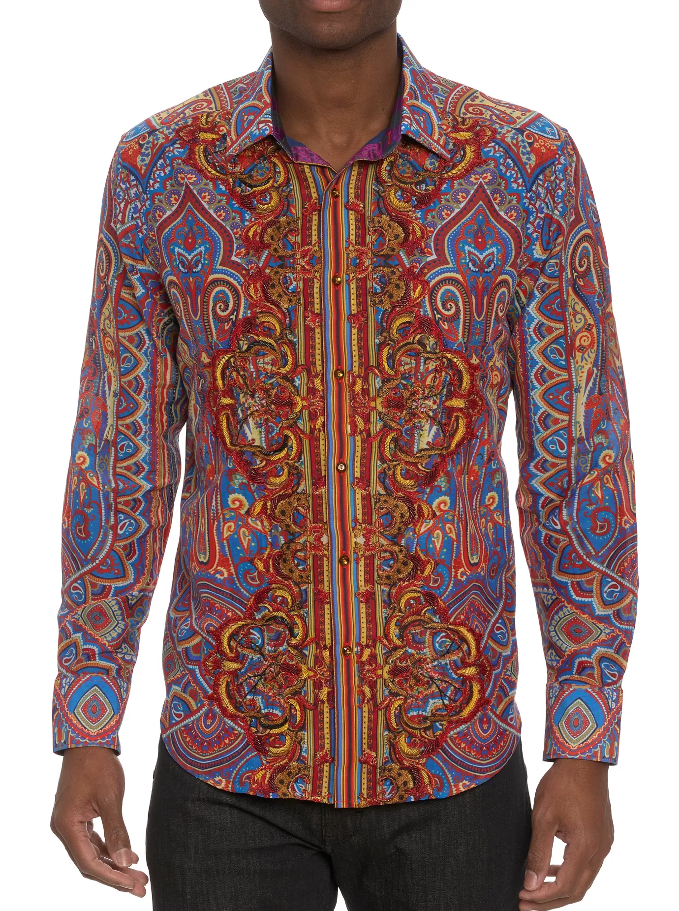 Store LIMITED EDITION THE MOSAIC LONG SLEEVE BUTTON DOWN SHIRT Button Down Shirts | Long Sleeve Button Down Shirts