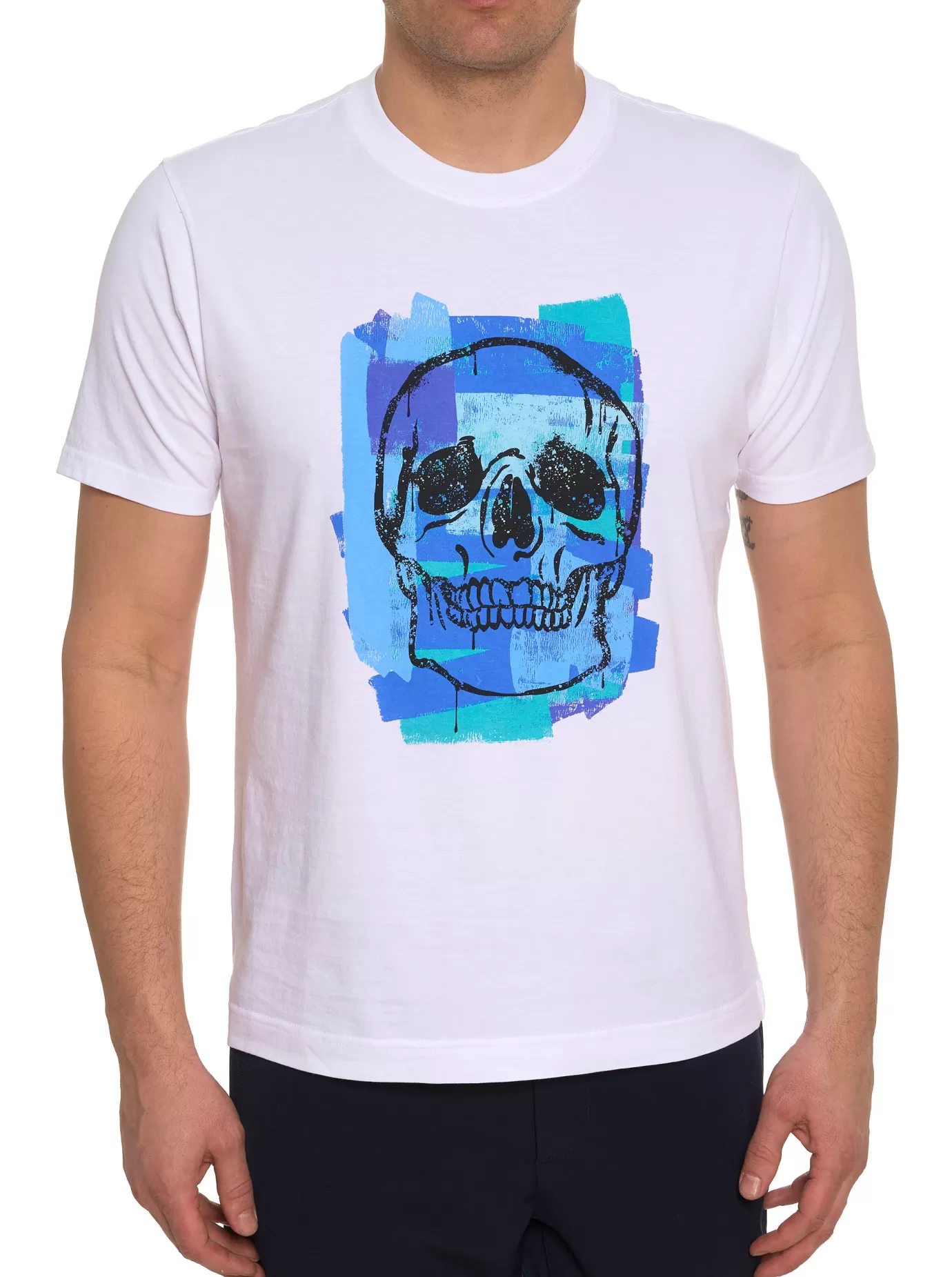 Discount PAINT SKULL GRAPHIC T-SHIRT Polos & T-Shirts