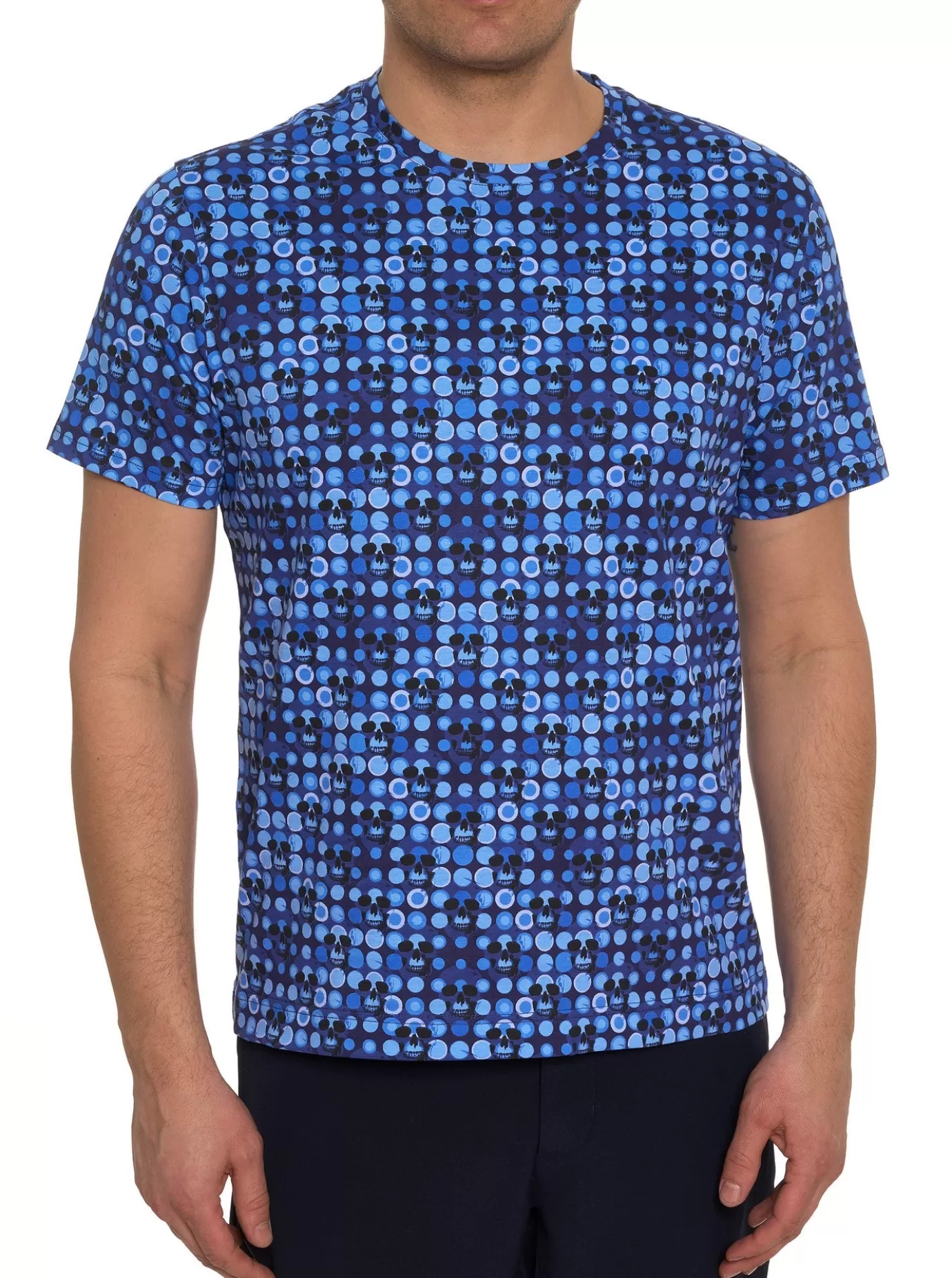 Cheap SPOTTED SKULLS GRAPHIC T-SHIRT Polos & T-Shirts